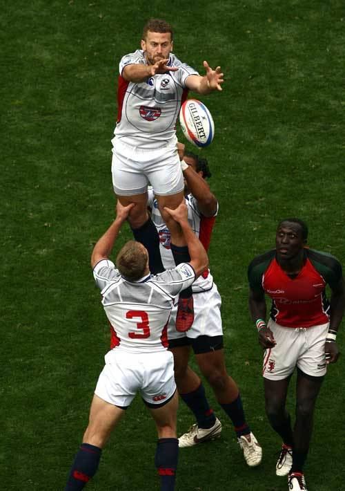 Kevin Swiryn Kevin Swiryn of USA Sevens claims a lineout Rugby Union