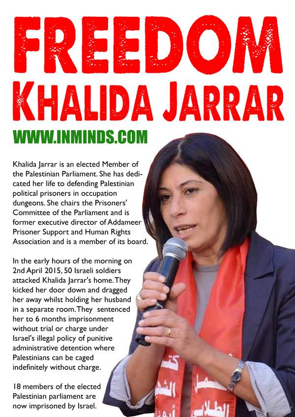 Khalida Jarrar Boycott Israel News London Protest Demands Freedom For