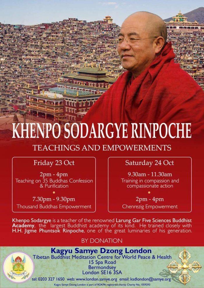 Khenpo Sodargye Khenpo Sodargye Rinpoche Teachings and Empowerments London 2015