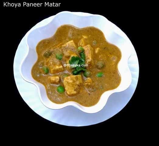 Khoya paneer Khoya Paneer Matar Curry Recipe How To