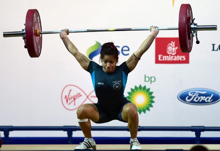 Khumukcham Sanjita Chanu Lifter Sanjita Khumukcham wins Indias first gold medal at