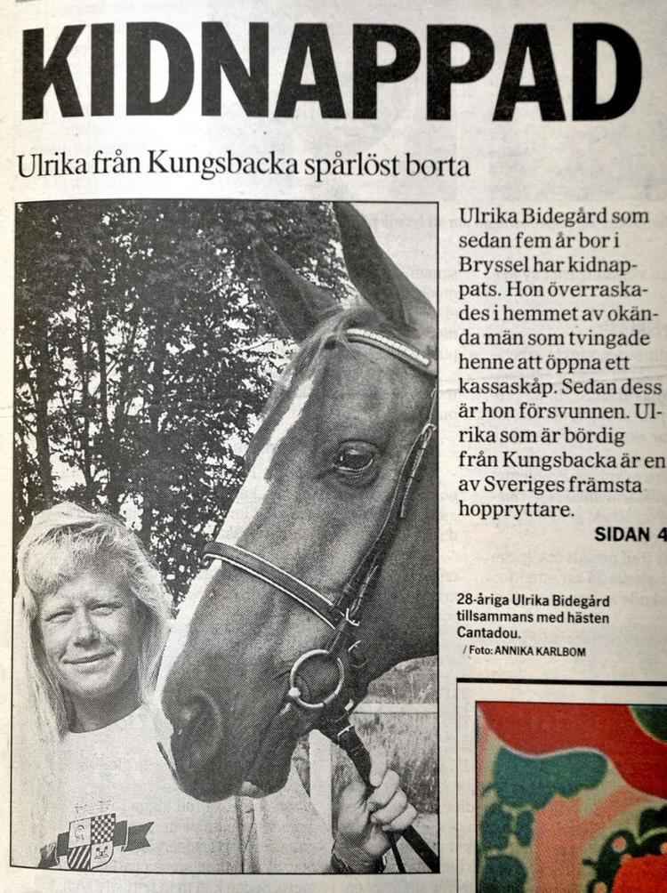 An article in a newspaper about the kidnapping of Ulrika Bidegård