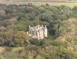 Kilberry Castle in the center of a forest