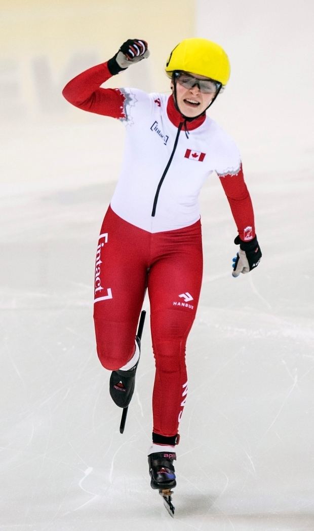 Kim Boutin Canadians Bradette StGelias and Boutin win shorttrack