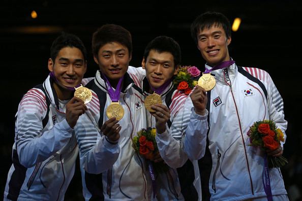 Kim Jung-hwan (fencer) Jung Hwan Kim and Young Won Woo Photos Photos Olympics Day 7