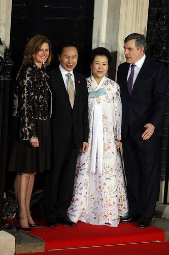 Kim Yoon-ok Lee MyungBak President of Korea and his wife Kim Yoon