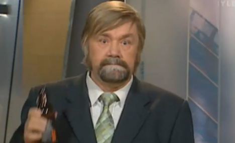Kimmo Wilska Finnish Anchorman is sacked for swigging beer live on air Daily