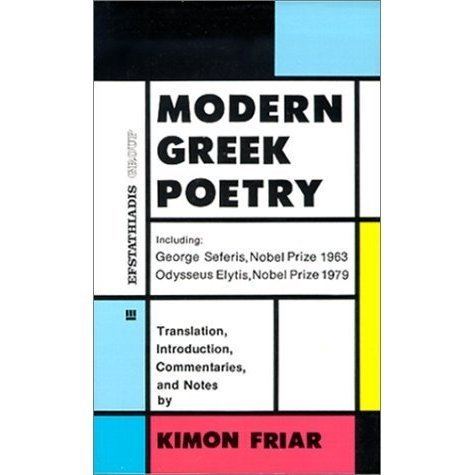Kimon Friar Modern Greek Poetry by Kimon Friar