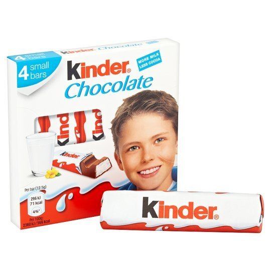 Kinder Chocolate Kinder Chocolate 4 Pack 50G Groceries Tesco Groceries