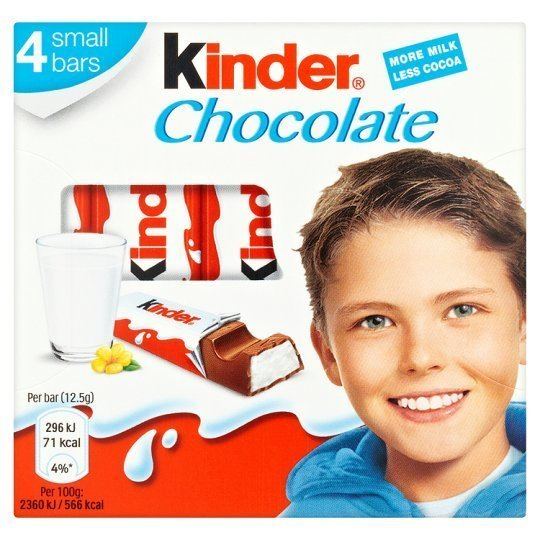 Kinder Chocolate Kinder Chocolate 4 Pack 50G Groceries Tesco Groceries