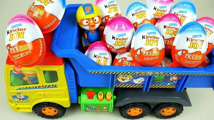 Kinder Joy Kinder Joy Surprise eggs amp Pororo truck toys