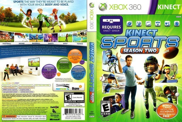Kinect Sports: Season Two Kinect Sports Season 2 Dvd Covers and Labels