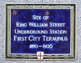 King William Street tube station King William Street tube station Wikipedia