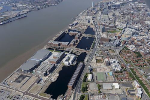 King's Dock, Port of Liverpool mywebtiscalicoukwatercityKingsDockAerial2jpg