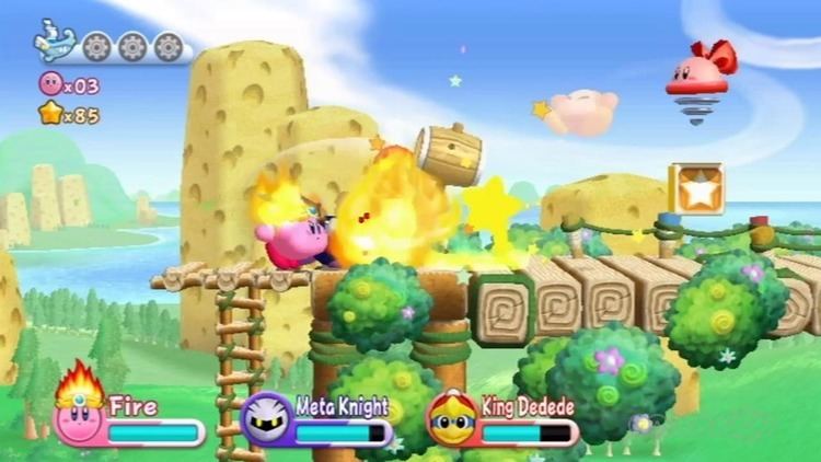 Kirby's Return to Dream Land Kirby39s Return to Dreamland Riding a Star Gameplay Movie GameSpot