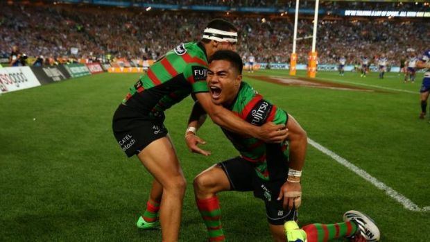 Kirisome Auva'a Kirisome Auva39a flexes his muscles for South Sydney