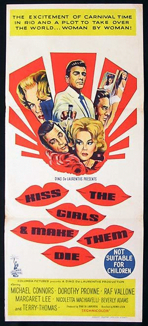 Kiss the Girls and Make Them Die KISS THE GIRLS AND MAKE THEM DIE DVD 1966 MIKE CONNORS