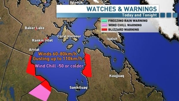 Kivalliq Region Blizzard hits Nunavut39s southern Kivalliq region North CBC News