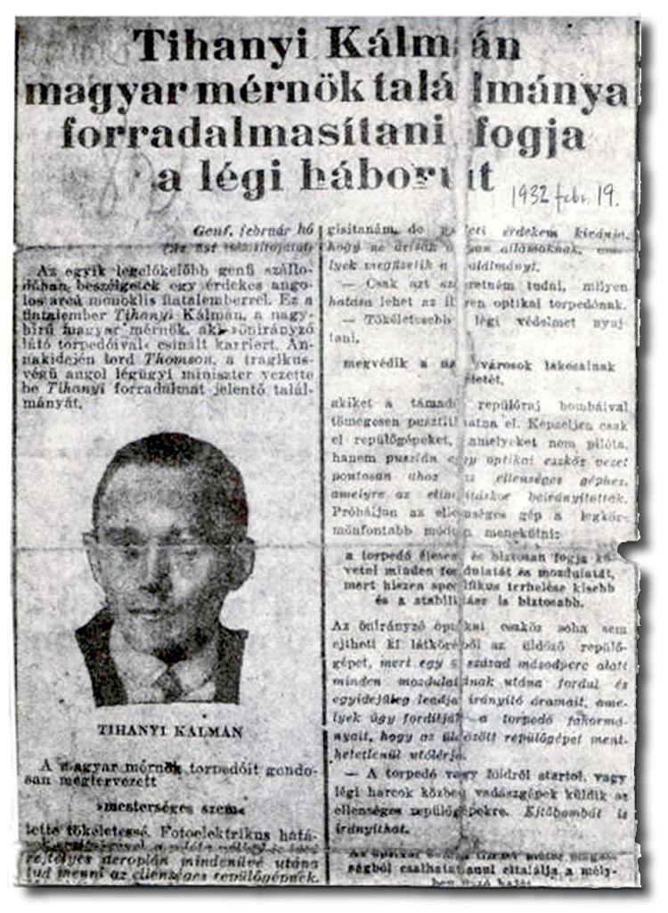 Kálmán Tihanyi Kalman Tihanyi 1897 1947 Television Pioneer