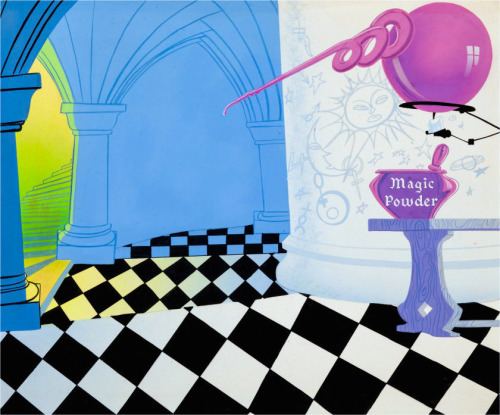 Knight-mare Hare Production background KnightMare Hare WB 1955 ANIMATION