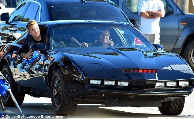 Knight Rider 2010 movie scenes Living the dream The popstar leaned out the window with a big grin on his