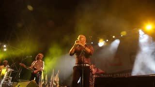 Kobi Oz Rock star singer Kobi Oz and his band Teapacks Tipex perform Stock