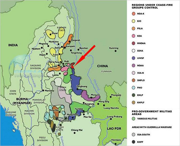 Kokang Info and Maps of Myanmar Fighting Refugees from Kokang to Nansan Yunan
