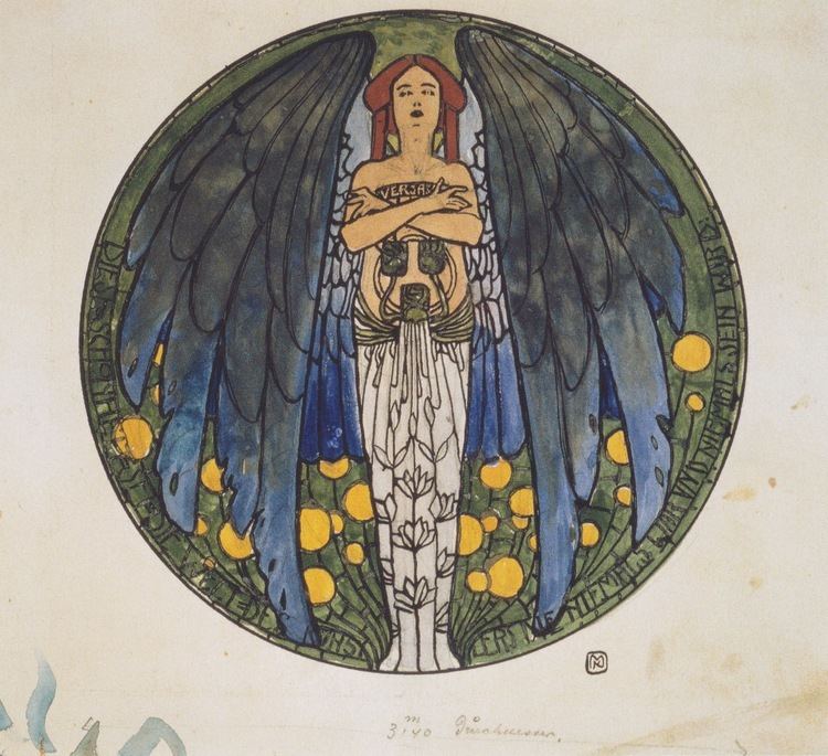 Koloman Moser The sketch of the round window art Koloman Moser