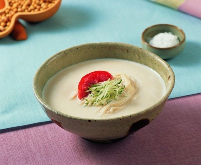 Kong-guksu kongguksu noodles in chilled white bean soup Korean Food