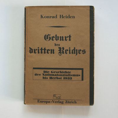 Konrad Heiden felix books heiden geburt des dritten reiches wiedlerch