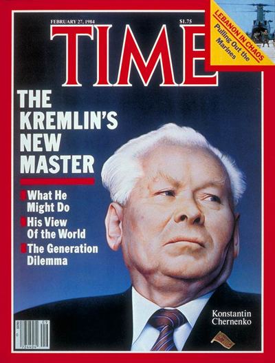 Konstantin Chernenko TIME Magazine Cover Konstantin Chernenko Feb 27 1984