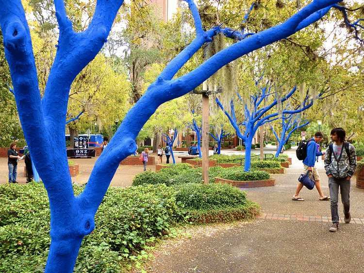 Konstantin Dimopoulos Public Installation Art The Blue Trees Kostantin Dimopoulos