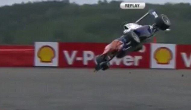 Konstantin Tereshchenko Konstantin Tereshchenko survives horror crash during GP3