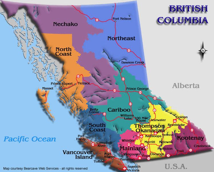 Kootenays Maps of the Kootenays BC Canada