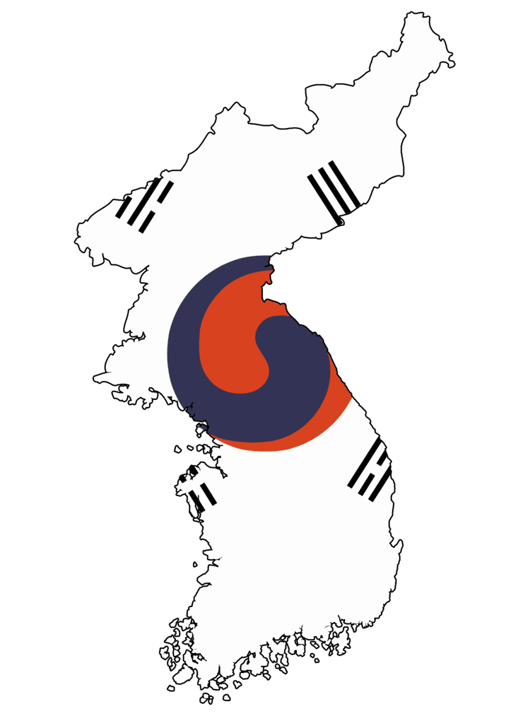 Korean Empire Flag Map