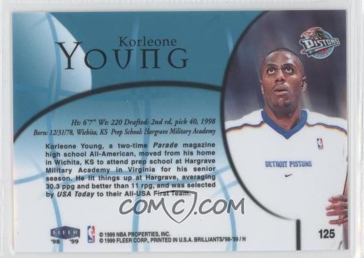 Korleone Young 199899 Fleer Brilliants 125 Korleone Young COMC Card
