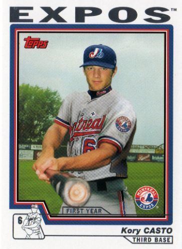 Kory Casto MONTREAL EXPOS Kory Casto T174 TOPPS Traded 2004 MLB First Year