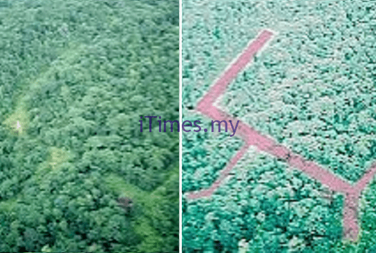 An aerial view of the possible site of the lost city of Kota Gelanggi