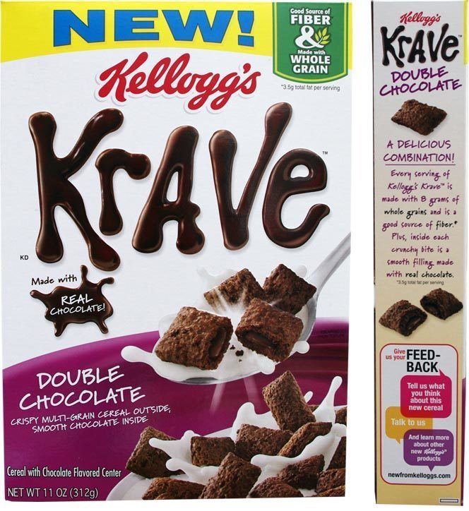 Krave (cereal) Krave Double Chocolate Cereal MrBreakfastcom