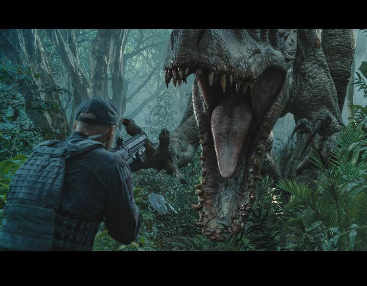 Krazys Waterloo movie scenes An Indominus Rex about to attack in a scene from the film Jurassic World directed by Colin Trevorrow