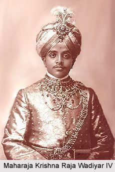Krishna Raja Wadiyar IV wearing a royal prince attire