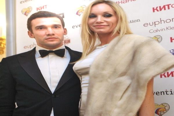 Kristen Pazik and Andriy Shevchenko wearing a formal attire