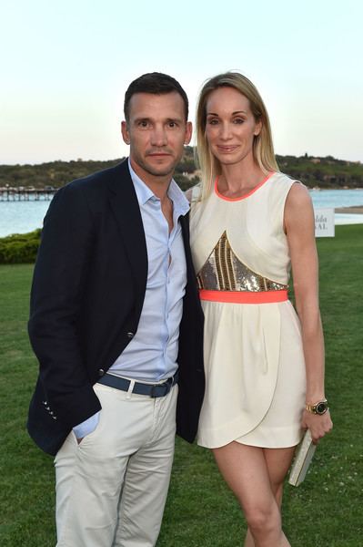 Kristen Pazik and Andriy Shevchenko wearing formal attire at the Gala Dinner