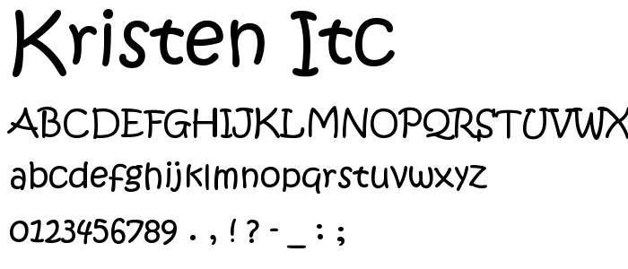 Kristen (typeface) Kristen ITC Font pickafontcom