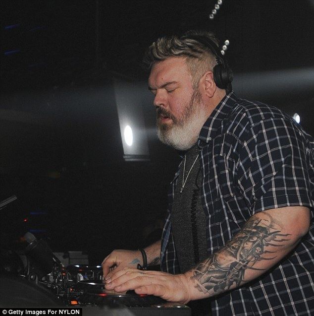 Kristian Nairn Game of Thrones star Kristian Nairn spins at Comic Con after party