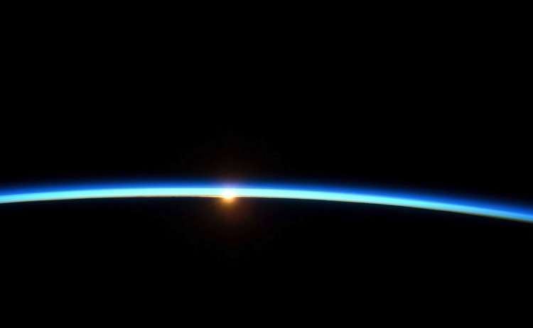 Earth's atmosphere at sunset