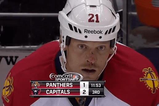 Krys Barch Florida Panthers39 Krys Barch Pulls out Tooth Gives It to