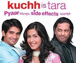 A poster of the 2007 TV series "Kuchh Is Tara" starring Vishal Singh as Ayan Nanda, Dimple Jhangiani Kanya/ Natasha, and Akashdeep Saigal as Ranbir Nanda