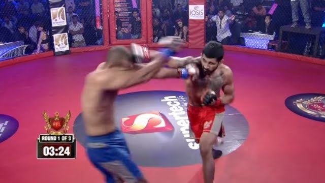 Kultar Gill MMA In India Kultar Singh Gill vs Amir Wahman SFL 4