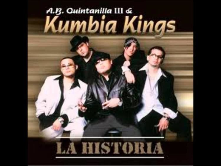Kumbia Kings with A. B. Quintanilla on the album cover of La Historia, 2003.